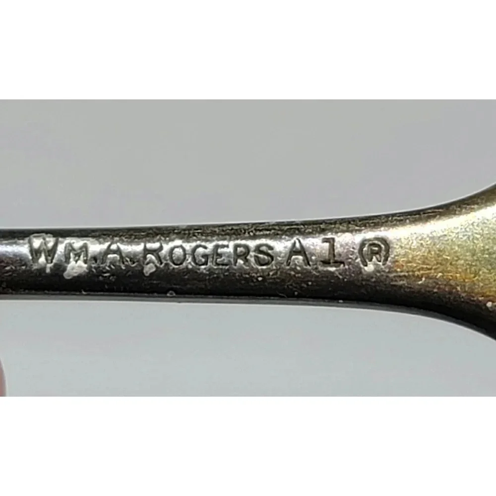 Vintage WMA Rogers A1 Silver Plated Engraved Spoon